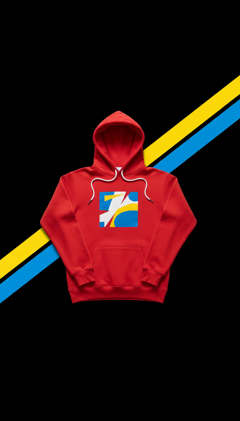 Signal Red Graphic Hoodie