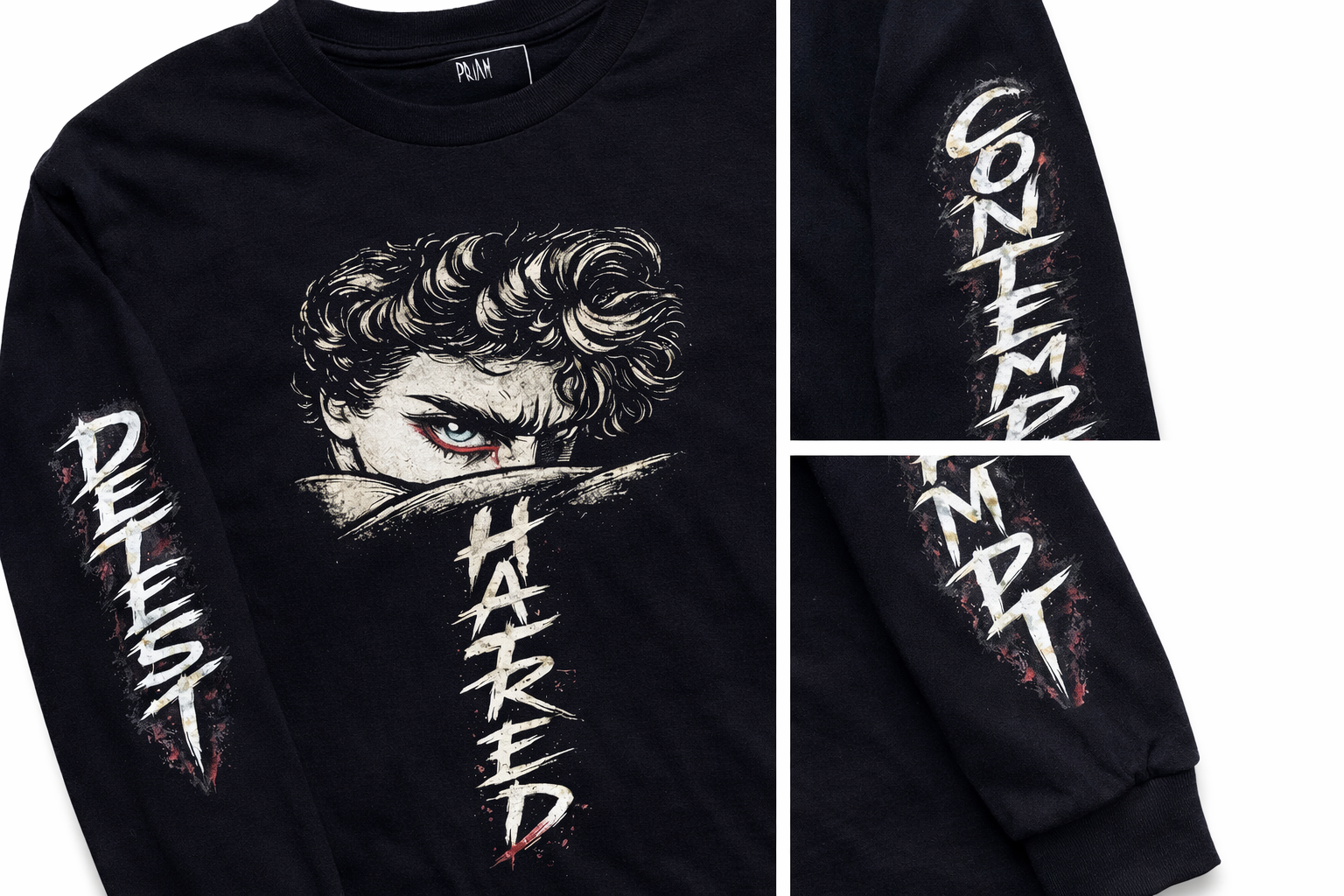 HATRED Longsleeve graphic streetwear shirt with sleeve prints