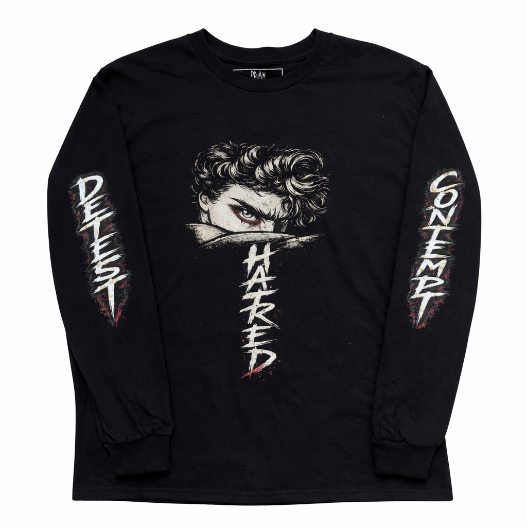 HATRED Longsleeve black streetwear shirt front view