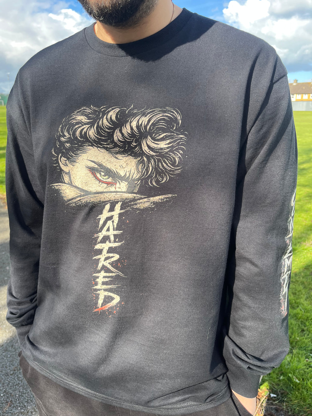 HATRED Longsleeve black streetwear shirt worn by model