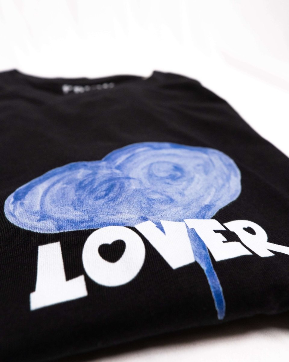 LOVER t-shirt graphic with text and illustration