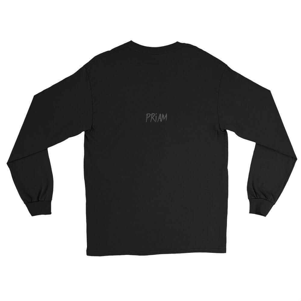PRIAM PARANOID long sleeve t-shirt back view black streetwear