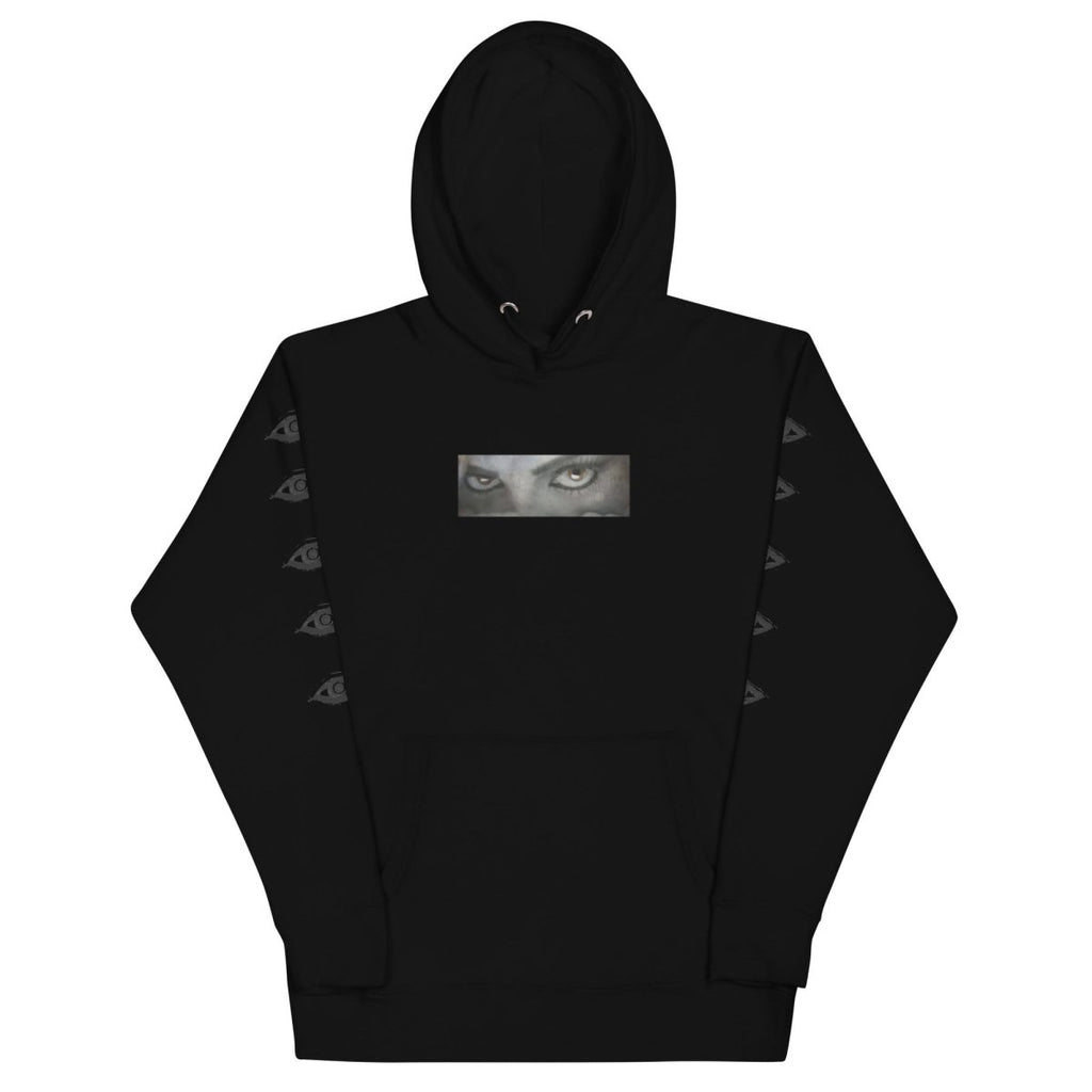 PARANOID Hoodie – Streetwear with Eye Graphics on Chest & Sleeves